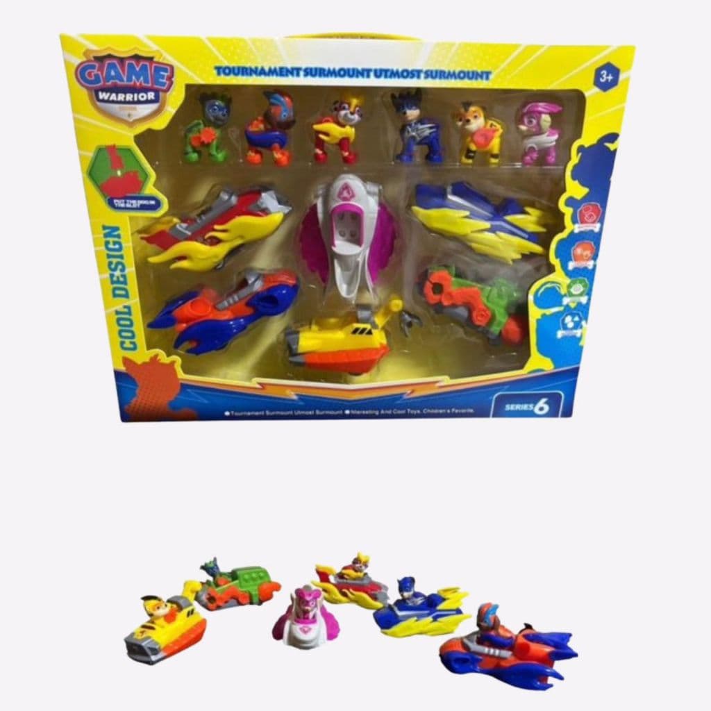 Kit Coleção 3 Ou 6 Carrinhos Patrulha Canina Cool Design Naves Dia das Crianças Envio Imediato