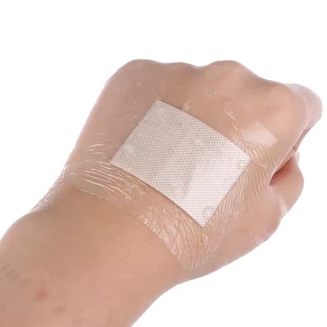 5x Band-Aid 7x6cm (à prova d'água), Curativo Médico Transparente, Fita Estéril, Natação, Banho