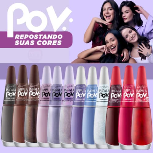 Impala Kit Esmalte Coleção Pov Influencers Hipo Vegano com Top Coat