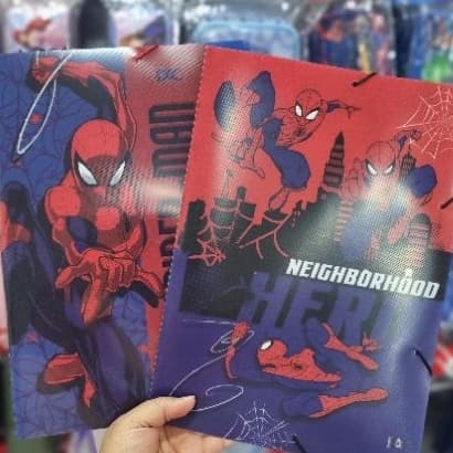Pasta Escolar Homem Aranha Aba Elástica Dac / Papelaria / Material Escolar