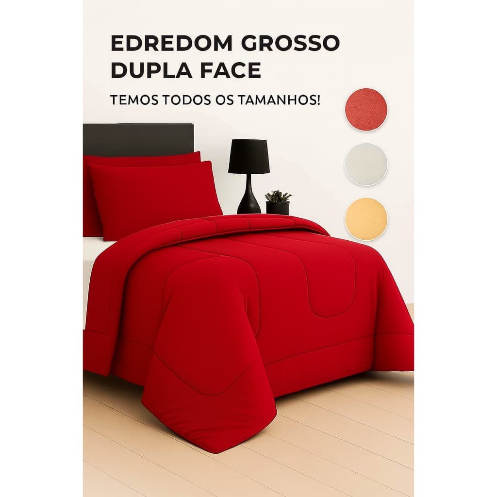 Edredom Grosso Dupla Face 400 Fios Cobertor Macio