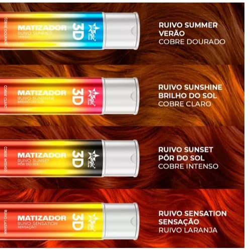 Magic Color 3D Matizador Ruivo Sensation Sunshine Sunset Summer 300ml - Escolha seu Tom de Ruivo