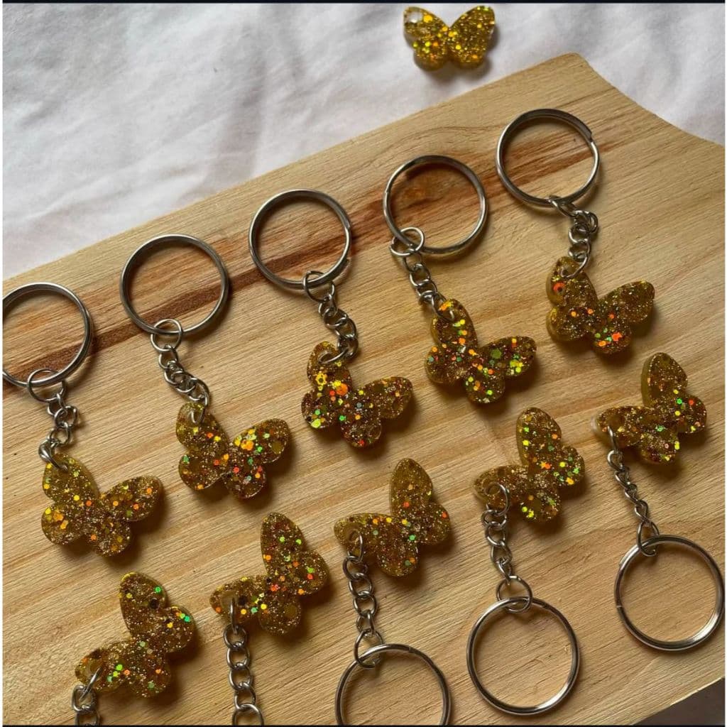 Mini Chaveiro de Borboleta em Resina | Elegância, Charme e Perfeição como Lembrancinha!