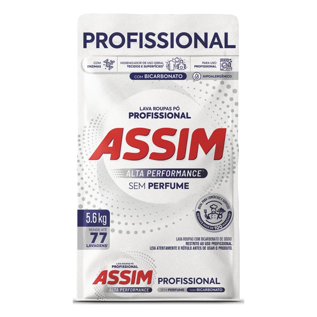 Sabão em Pó Profissional Assim 5,6Kg