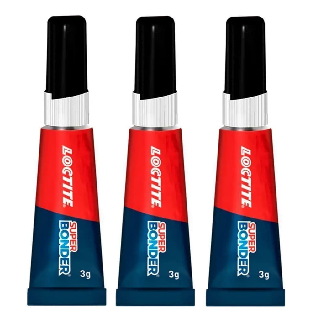 kit com 3 Cola Super Bonder Henkel Loctite 3g