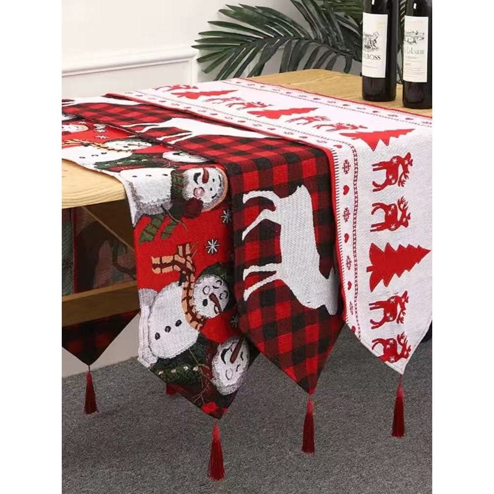 Caminho de mesa natalino estampado/Alta qualidade tecido groso/HG023
