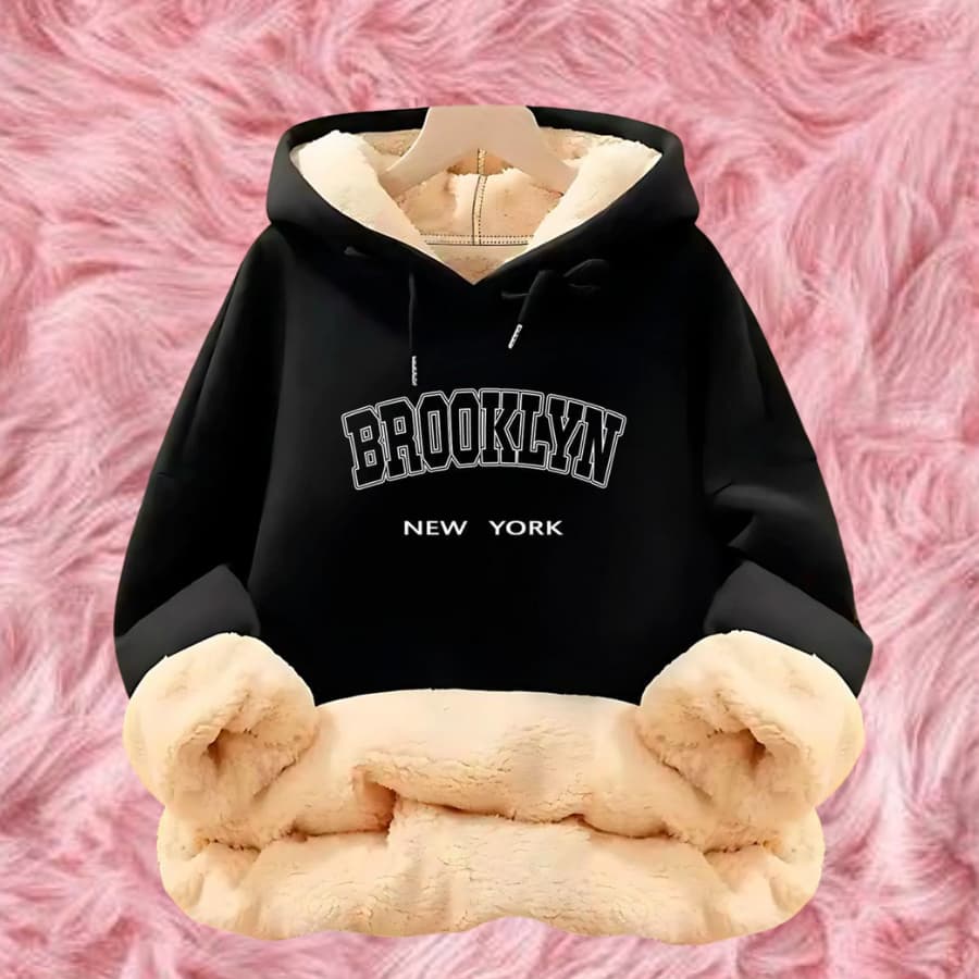 Moletom Feminino Nuvem Blusa Blusas Moletons Femininos Pelucia Fofo Confortavel Preto