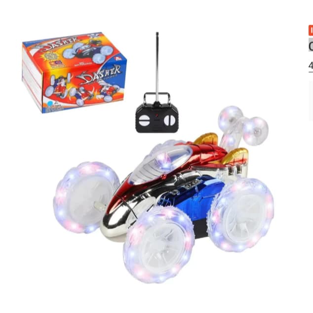 Carro Controle Remoto Maluco Gira 360º C/ Luz Led Brinquedo Carrinho de controle