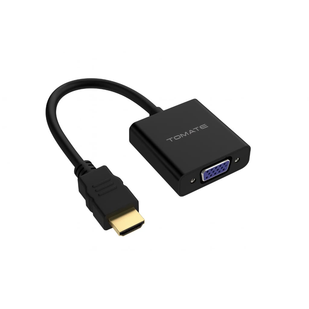 Conversor Adaptador De Vídeo Hdmi Macho Para Vga Femea Conversor Adaptador De Vídeo Hdmi Macho Para Vga Femea