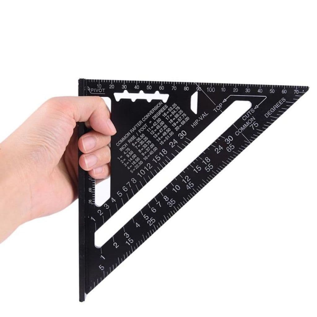 Esquadro 7 Pol Alumínio Triangular Marcenaria Carpintaria