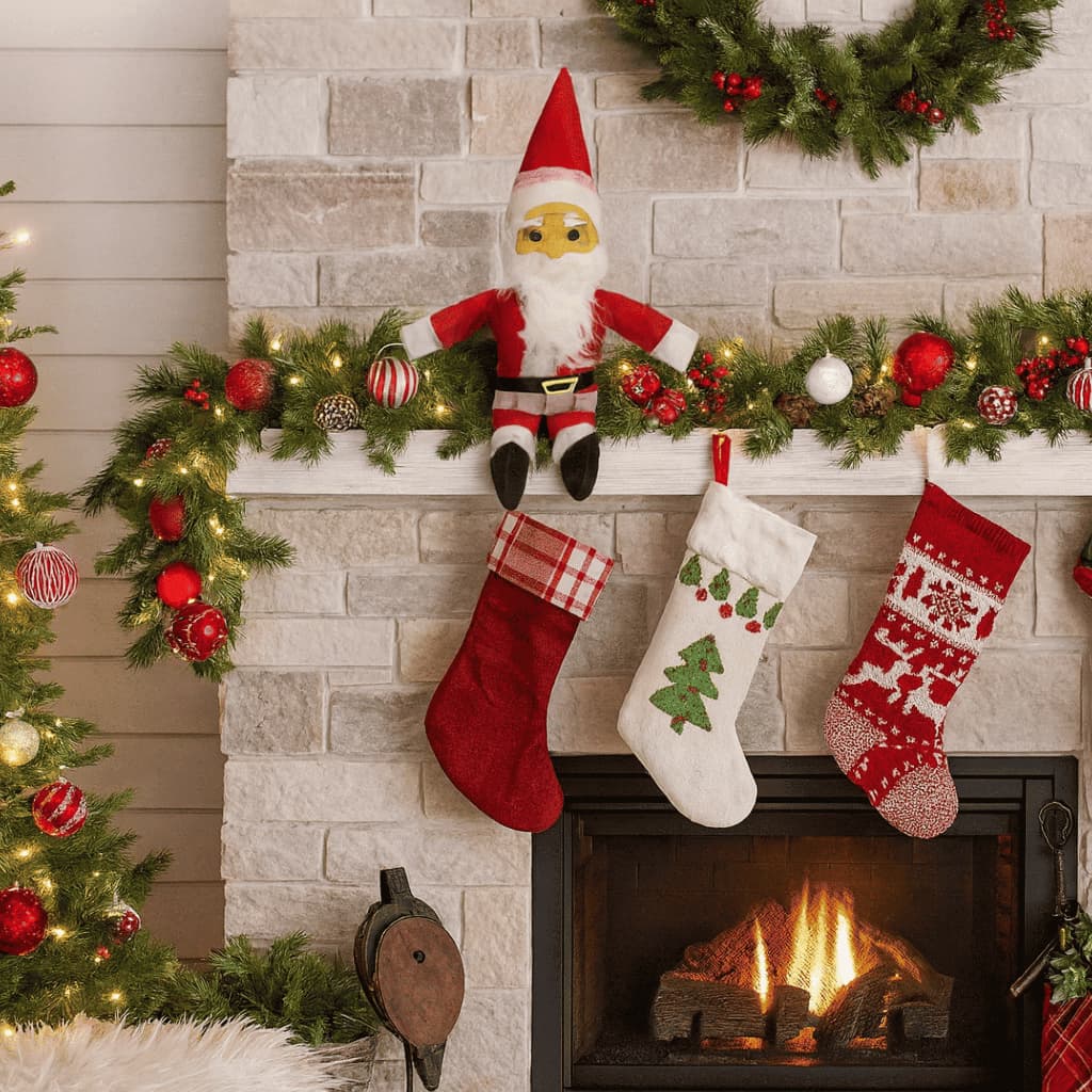 Boneco Papai Noel Enfeite Decorativo Para o Natal 50x40cm