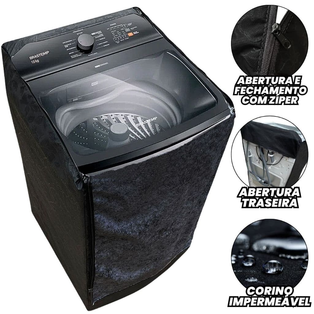 Capa Protetora Impermavel Maquina Lavar Roupas Brastemp bwk 13Kg