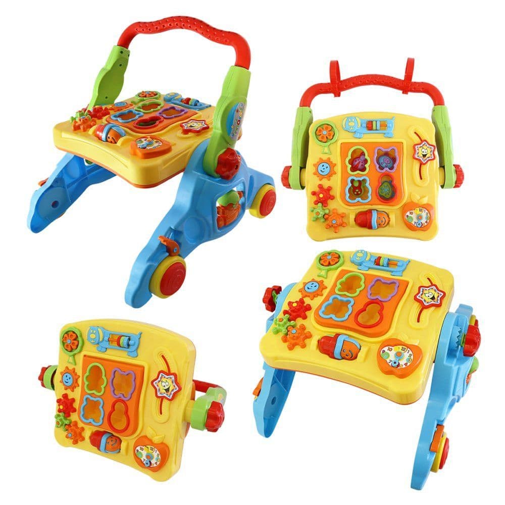 Andador Infantil 4 Em 1 Mesa Didática Educativa Musical Com Som Infantil Colorido Multifuncionaltifuncional