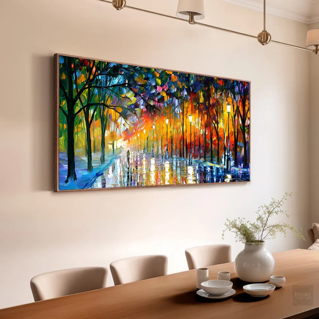 Quadro Decorativo Praça Leonid Afremov Horizontal Sala