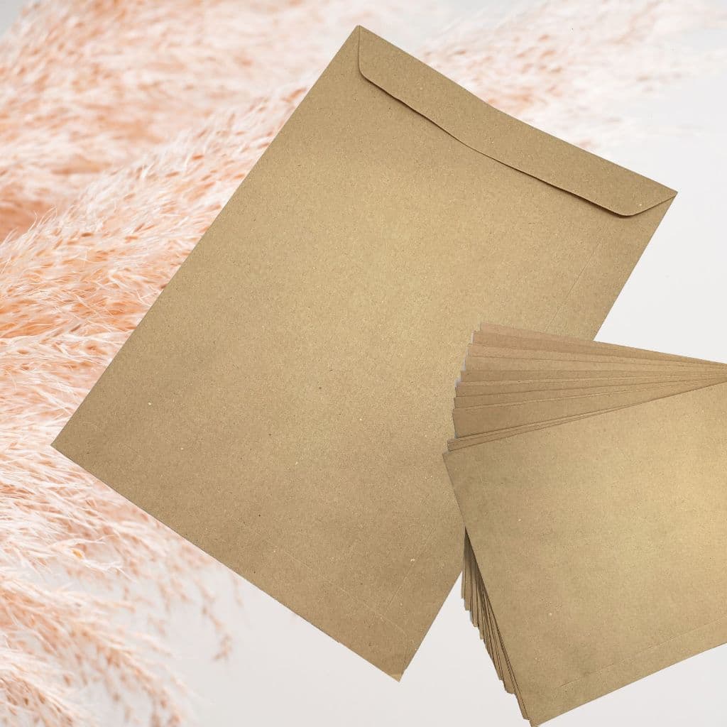 KIT 50 ENVELOPES KRAFT PARDO TAMANHO 229X324MM 80G ALTA QUALIDADE PARA CORRESPONDÊNCIAS