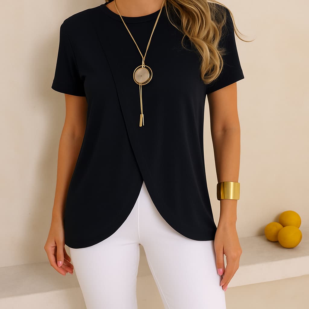 Blusa Feminina Cobre Bumbum |Transpassada, envelope | Alongada, Mullet | Disfarça Barriga | Malha Viscolycra Comfy