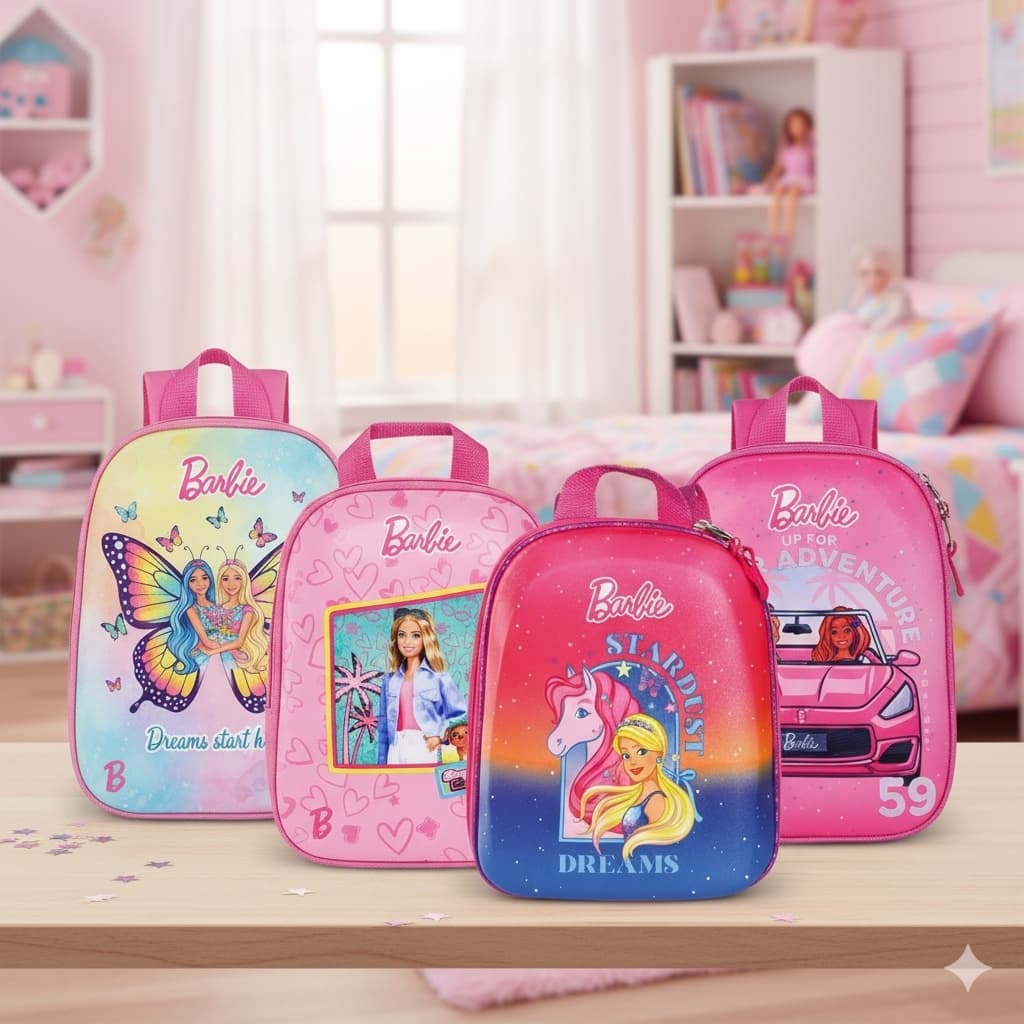 Mochila Infantil Barbie Tamanho P Rosa - Ideal para Crianças, Prática e Cheia de Estilo