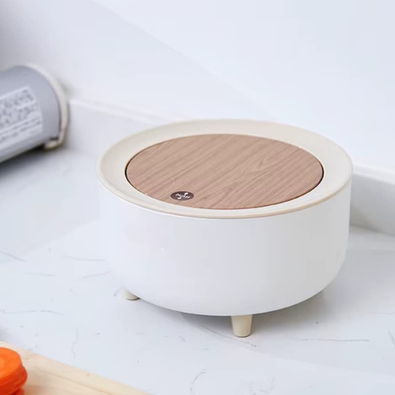 Multiuso Mini Lixeira Mesa Quarto Lata de Lixo Organizador 1,5L
