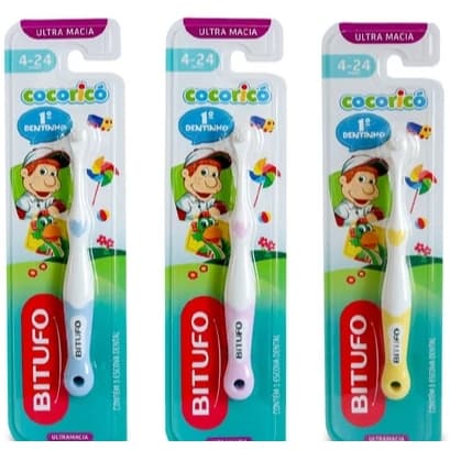 Escova De Dente Bitufo Cocoricó 1° Dentinho Ultramacia