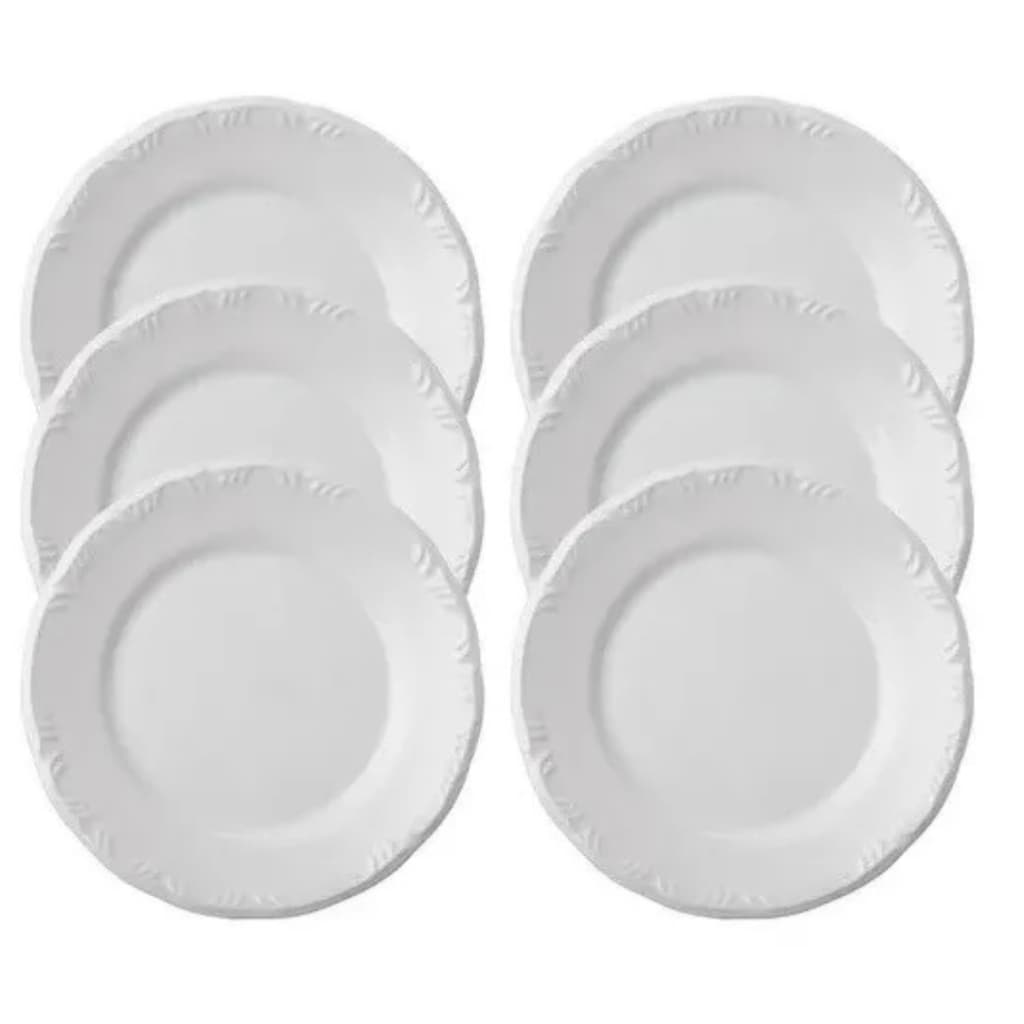 Kit 6 Pratos Rasos Pomerode Porcelana Schmidt 1a
