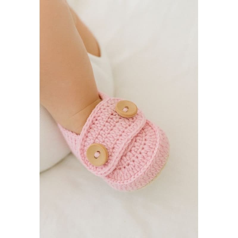 SapatinhoCrochê Mocassim rosa Sapato infantil Sapato menina