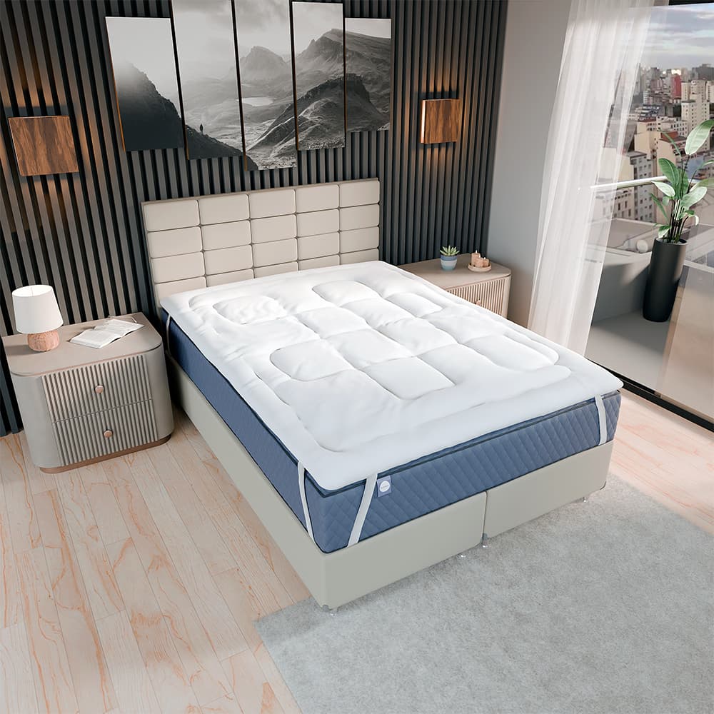 Protetor De Colchão Pillow Top Cama Box e Normal Casal