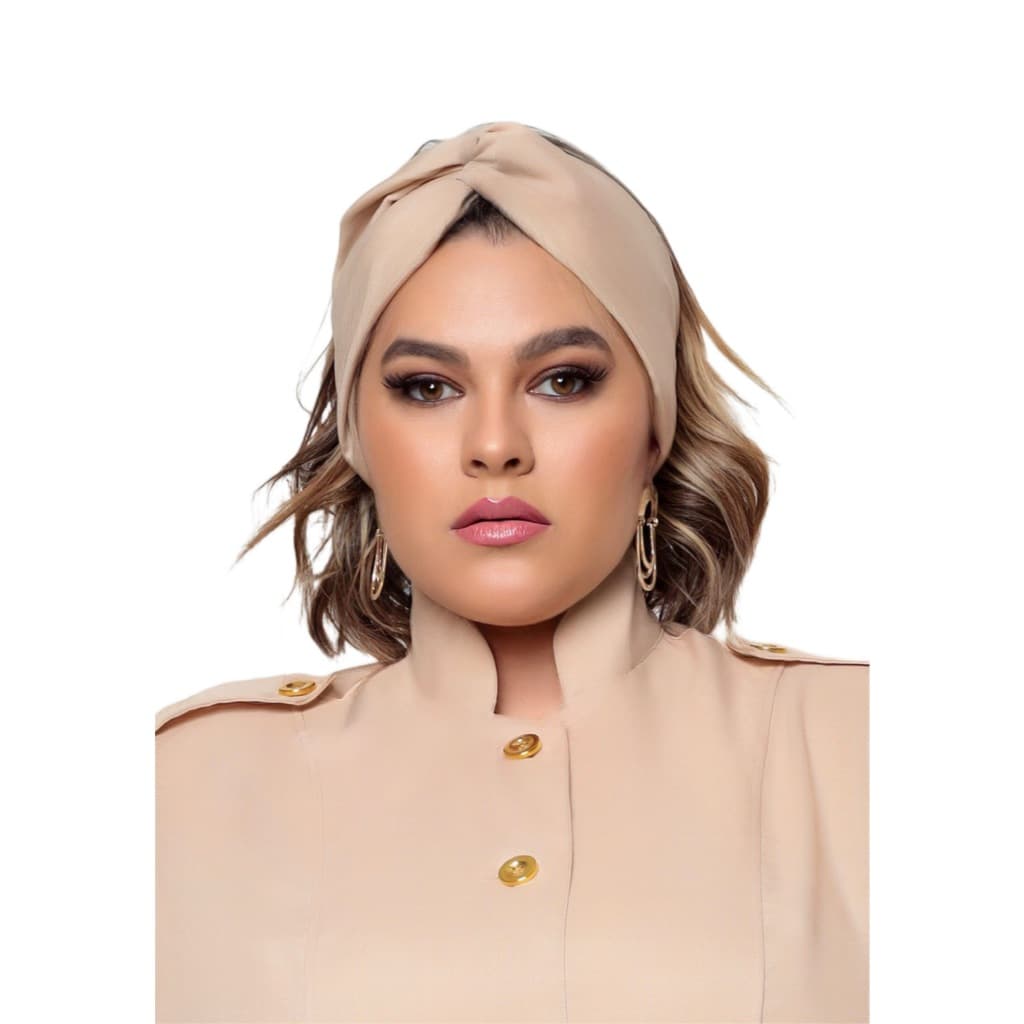Turbante Feminina Eva Bege Gardenia Uniformes