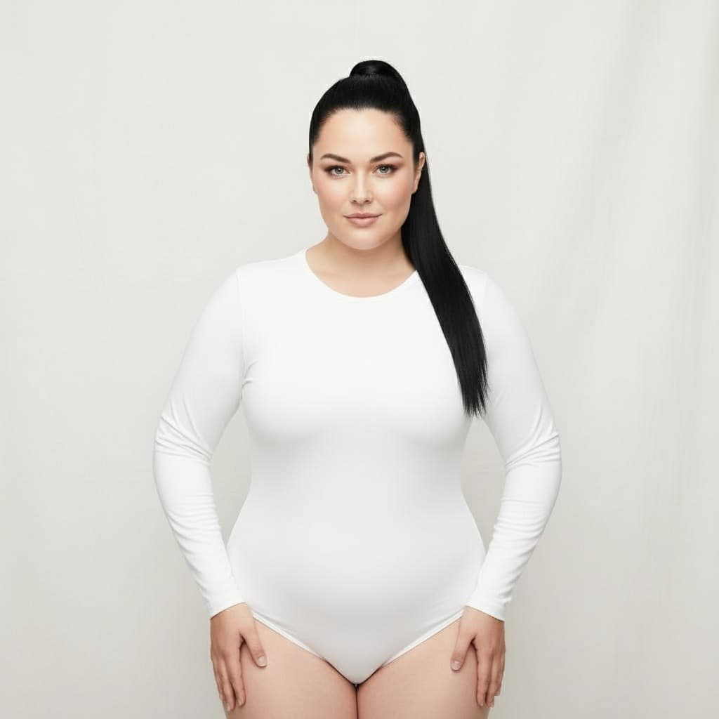 Body Bori Manga Longa Plus Size Careca Modelador Com Elastano