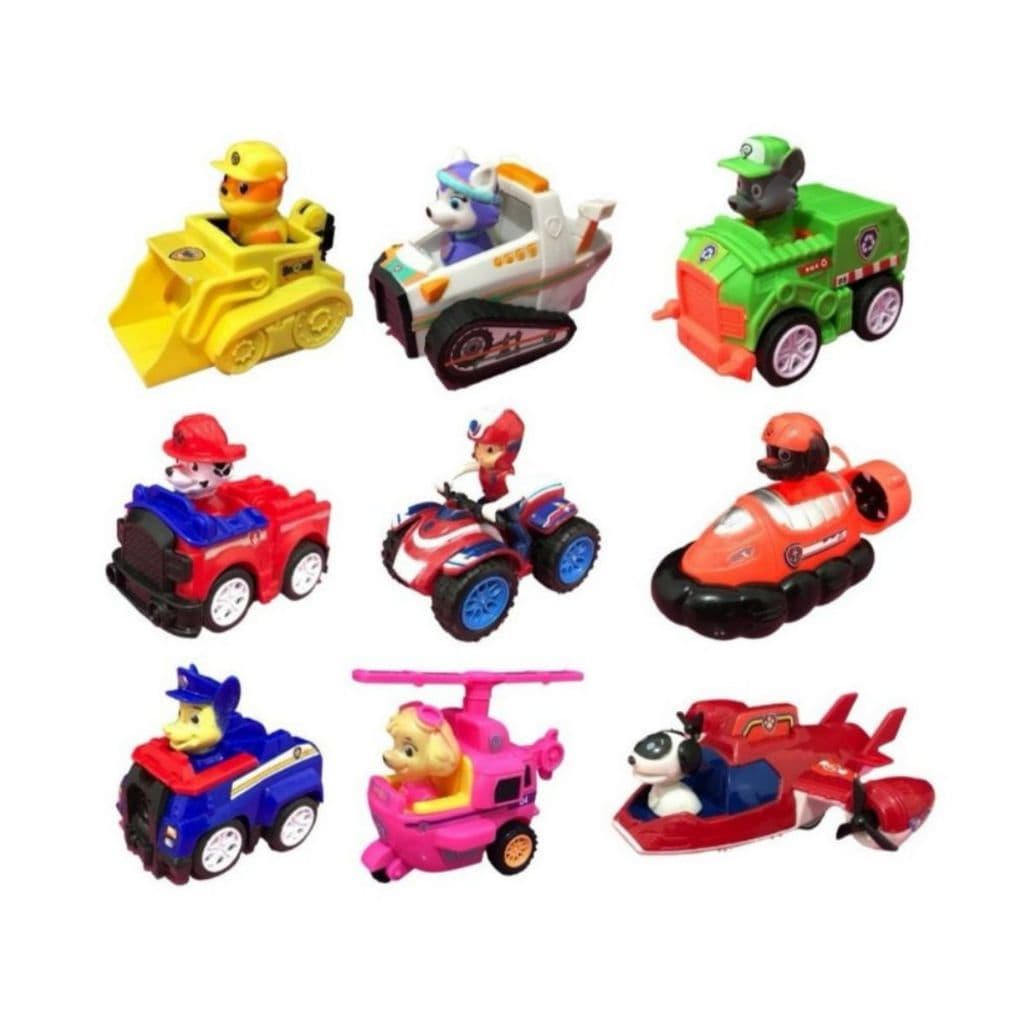kit 9 Carrinhos Patrulha Canina Fricção Brinquedos Coleção Promoção