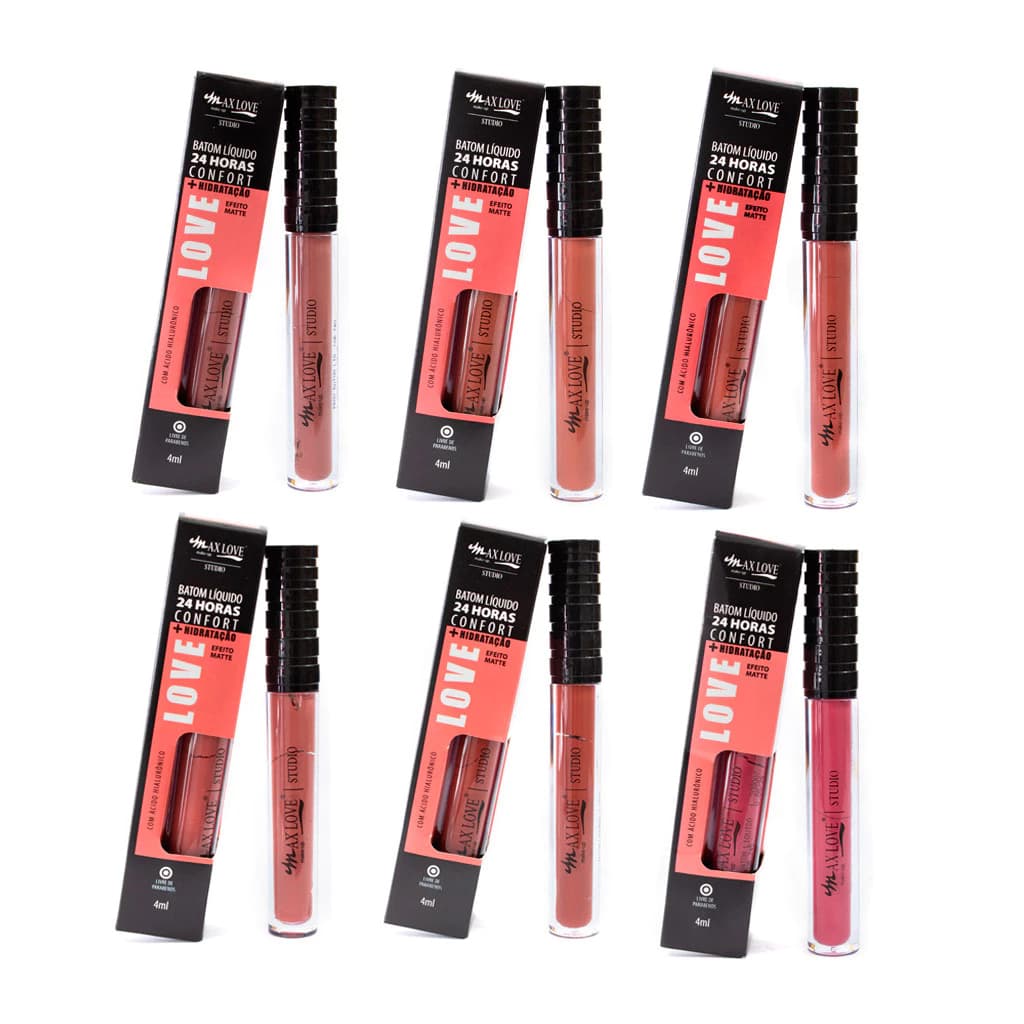 Batom Líquido Max Love Confort + Hidratação – Cores 740 a 745