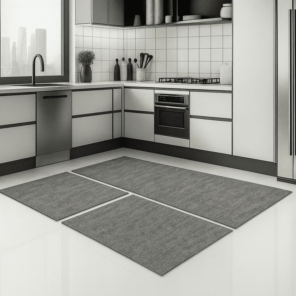 Jogo de Tapetes para Cozinha Kit 3 peças 100% Algodão Tapete chique