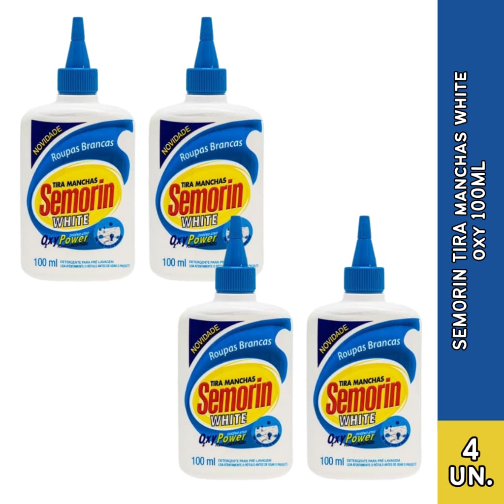 Semorin White Tira Manchas de Tecidos e Roupas 100ml Escolha a Quantidade