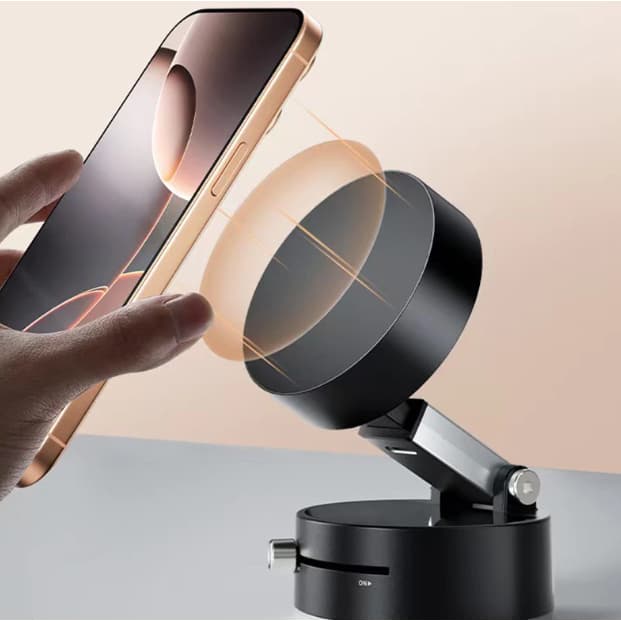 Suporte Magnético De Celular Telefone Com Sucção A Vácuo 360° Resistente Indicado Pra Carro Dobravél