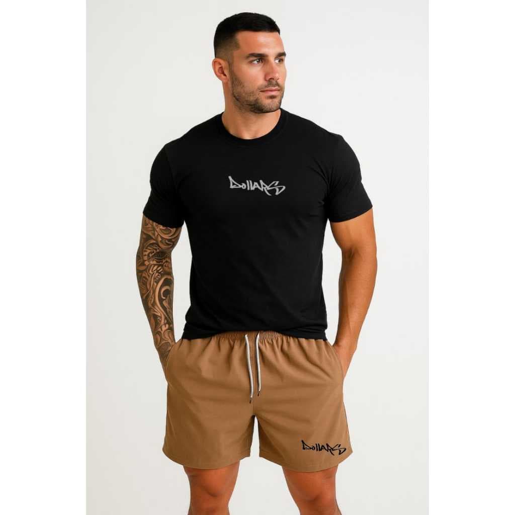 Camiseta E Bermuda Tactel Elastano Top Oferta Treino Academia OFERTA VERÃO PRAIA SKATE RUA STREETWEAR