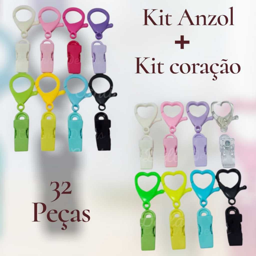 Kit de Fechos e Prendedores para Prendedor de Chupeta