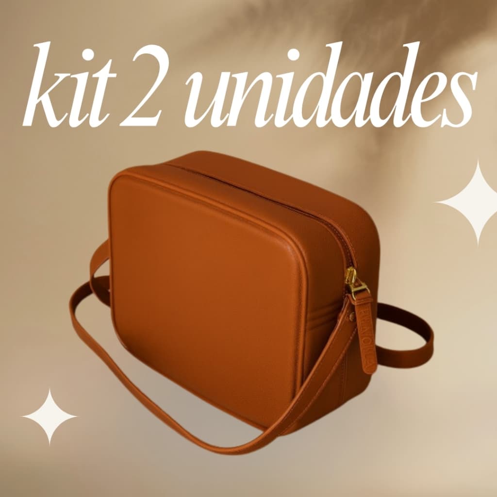 Kit 2 Bolsas Bela Moda Feminina Emborrachada Alta Qualidade Transversal Tendencia Mulheres