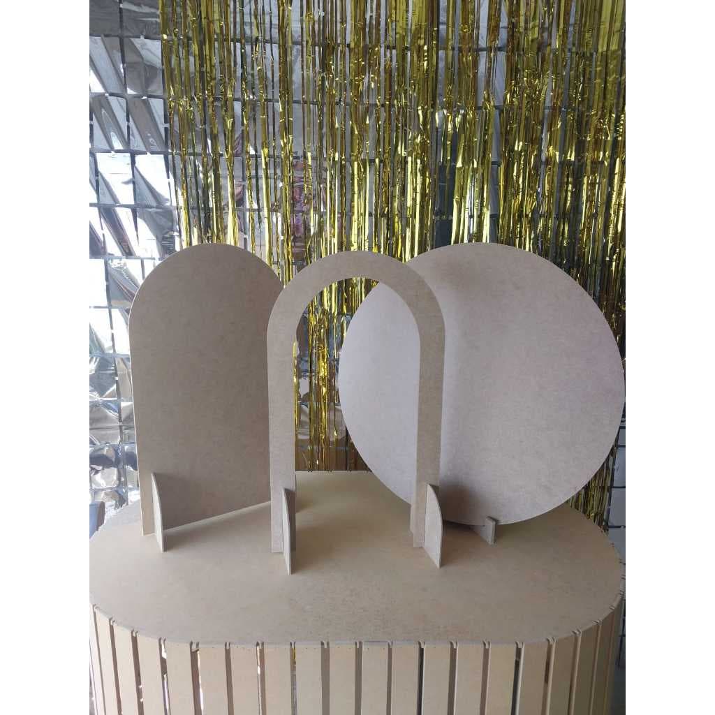KIT MINI PAINEL COM SUPORTE 3 PEÇAS 1 ARCO + PAINEL REDONDO50X50+ PAINEL PICOLE ROMANO
