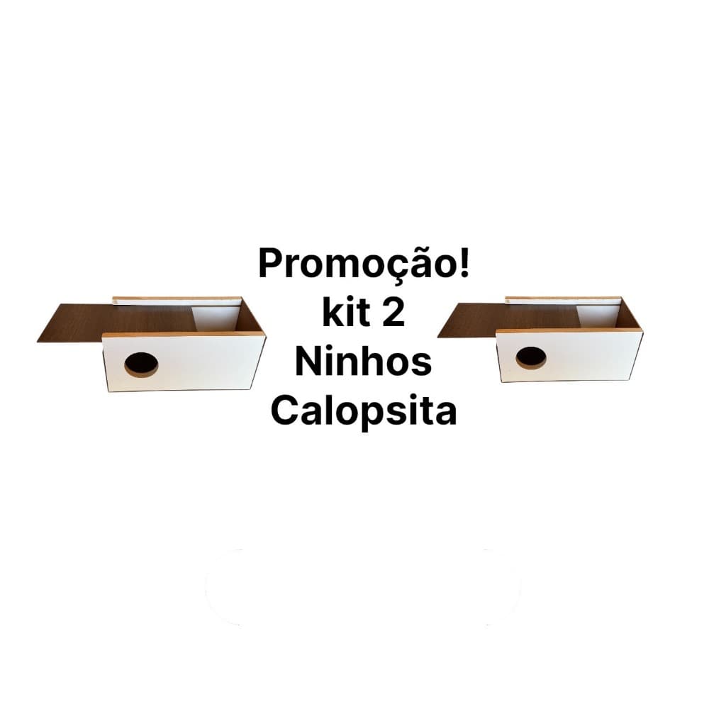Kit 2 Ninhos casinha calopsita chocar para viveiro/Gaiola