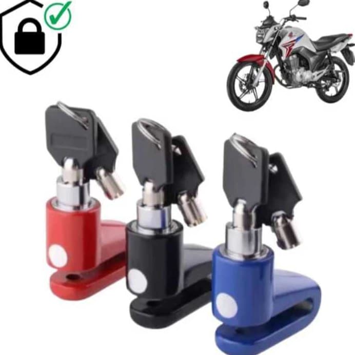 Trava Disco de Freio de Moto Segurança Portátil Antifurto Compacta e Resistente