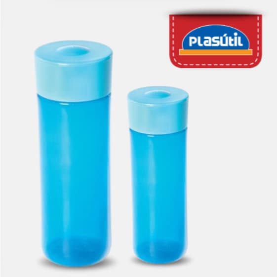 Garrafa Go Neon com Tampa Rosca Plasutil 500ml / 750ml
