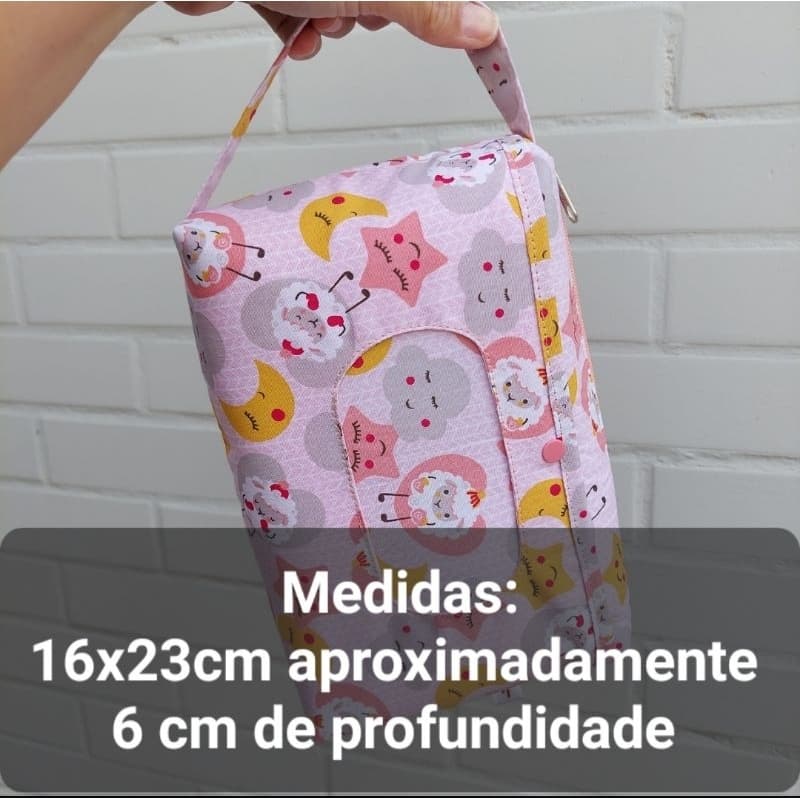Porta fralda e lenço umedecido/ Necessaire do bebê