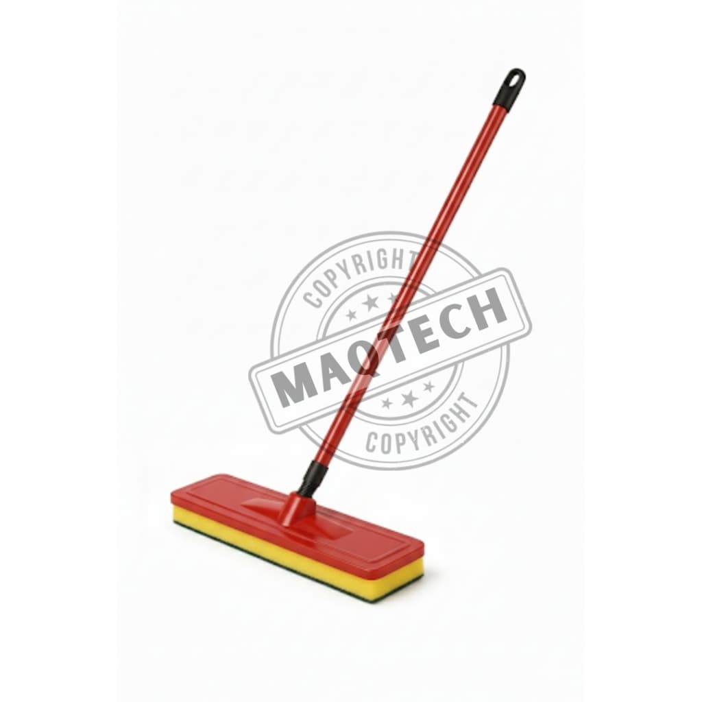 1 Rodo Esponja Espuma Lava Piso Azulejo Esfregão Mop Abrasivo Limpeza Pesada Com Cabo Multiuso