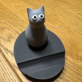 Suporte de Celular de Gatinho Fofinho Curioso - Decoração Casa Suporte Celular Mesa Home Office etc