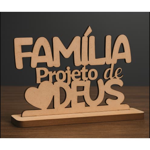 Lembrancinha Enfeite em MDF – Família Projeto de Deus