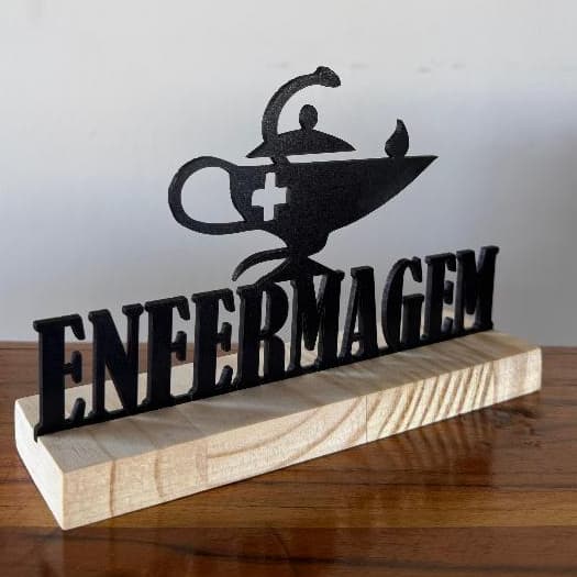 Placa De Mesa De Profissão Letreiro MDF Preto Presente Decoração