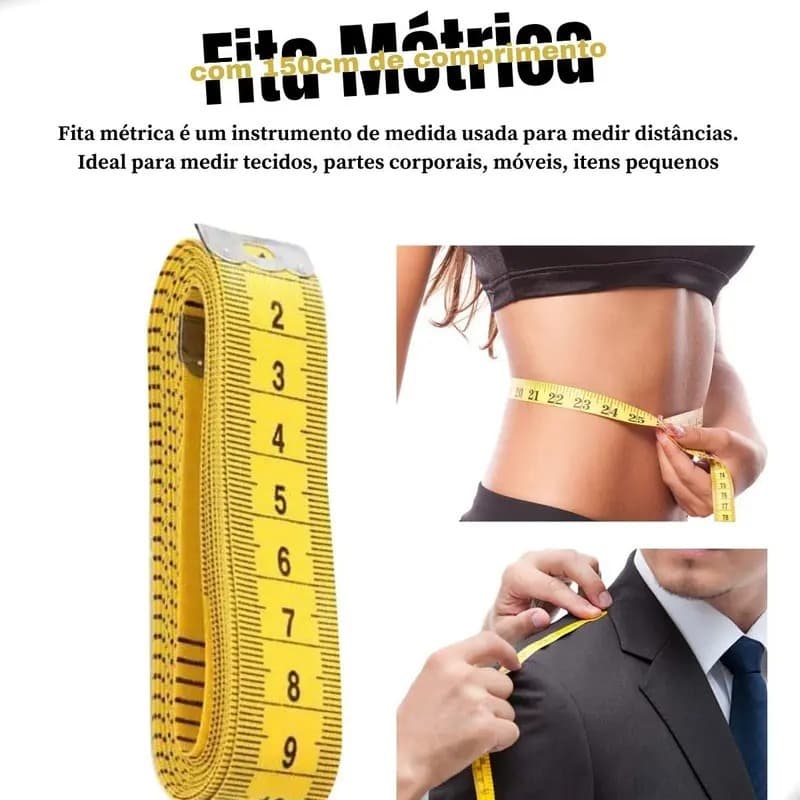 Kit 12 Trena Fita Métrica Costureira Alfaiate Costureiro