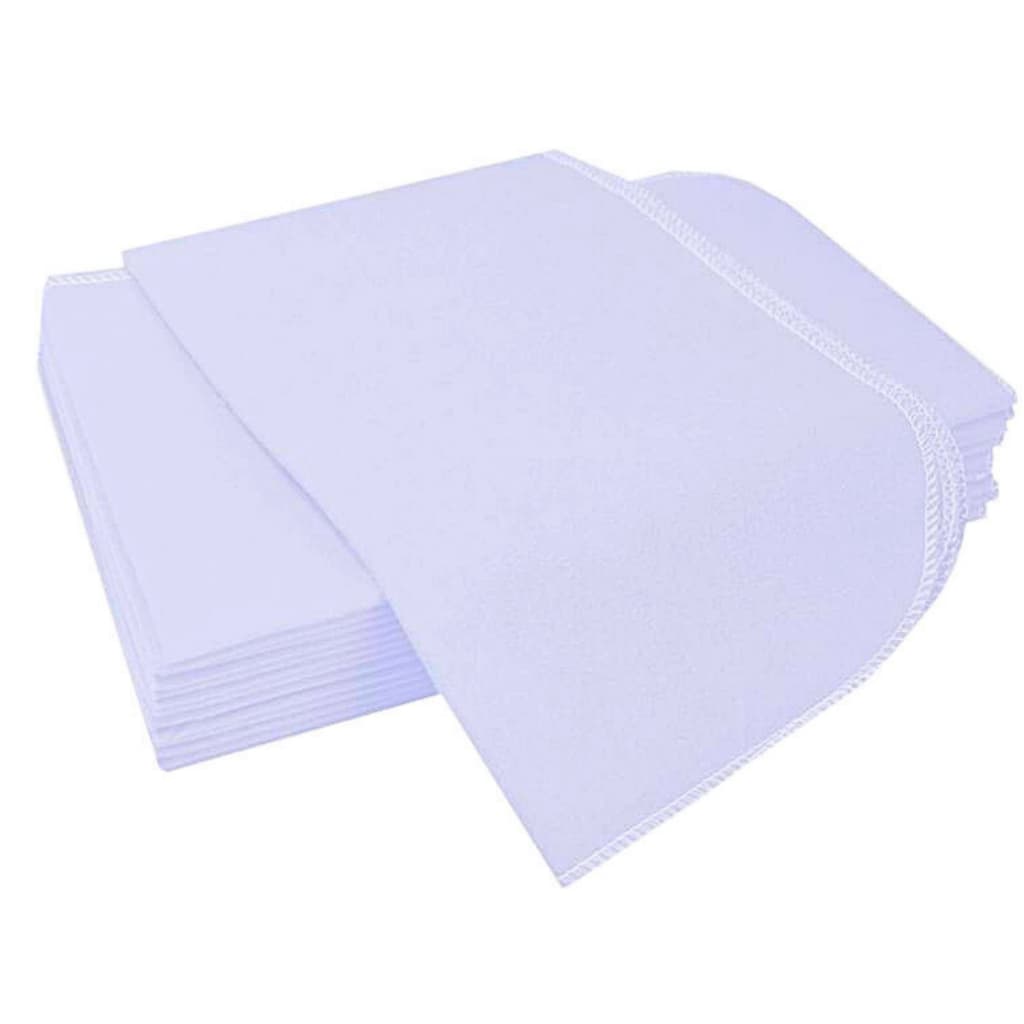 Flanela Branca 28X38 - 12 unidades Pequeno pano de limpeza e polimento algodão alta absorção