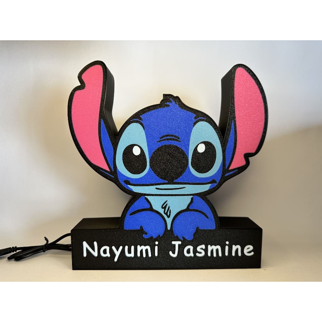 Luminária Stitch Personalizado 20 cm Decoração Enfeite Quarto Sala Escritório Consultório