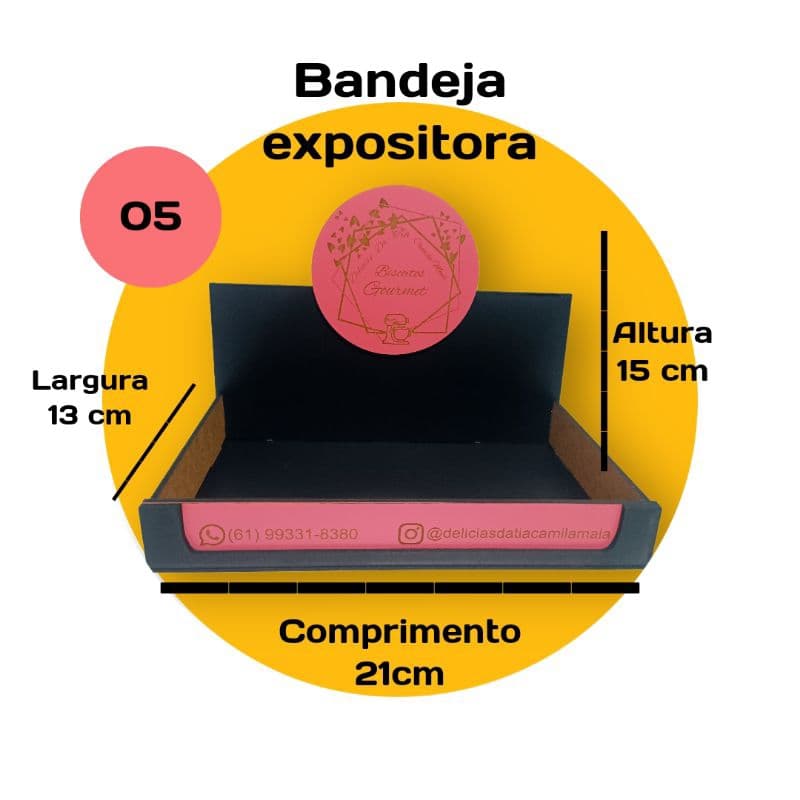 kit expositor bandeja MDF 3mm