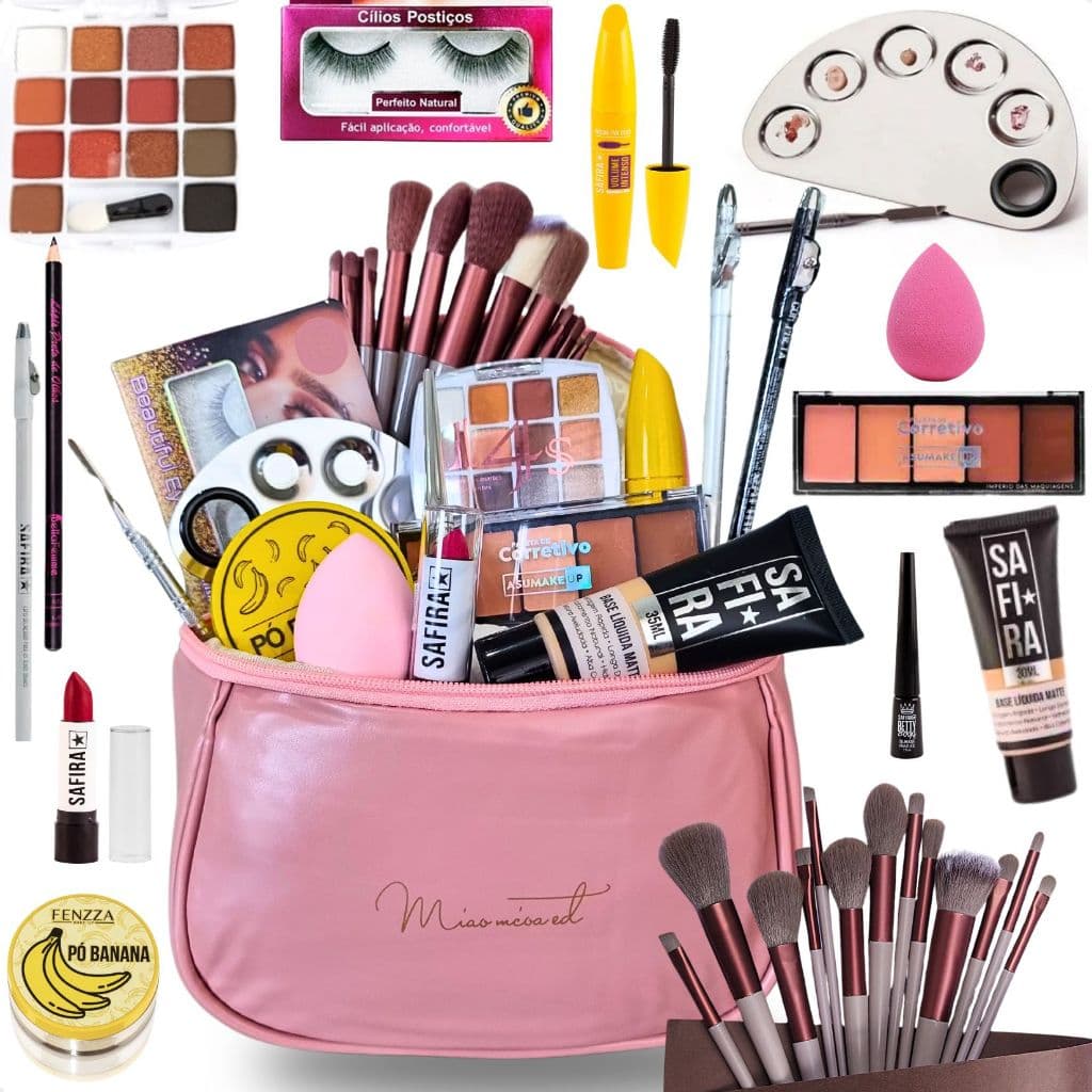 Maleta De Maquiagem Completa Profissional Rubys Rosê Ultra